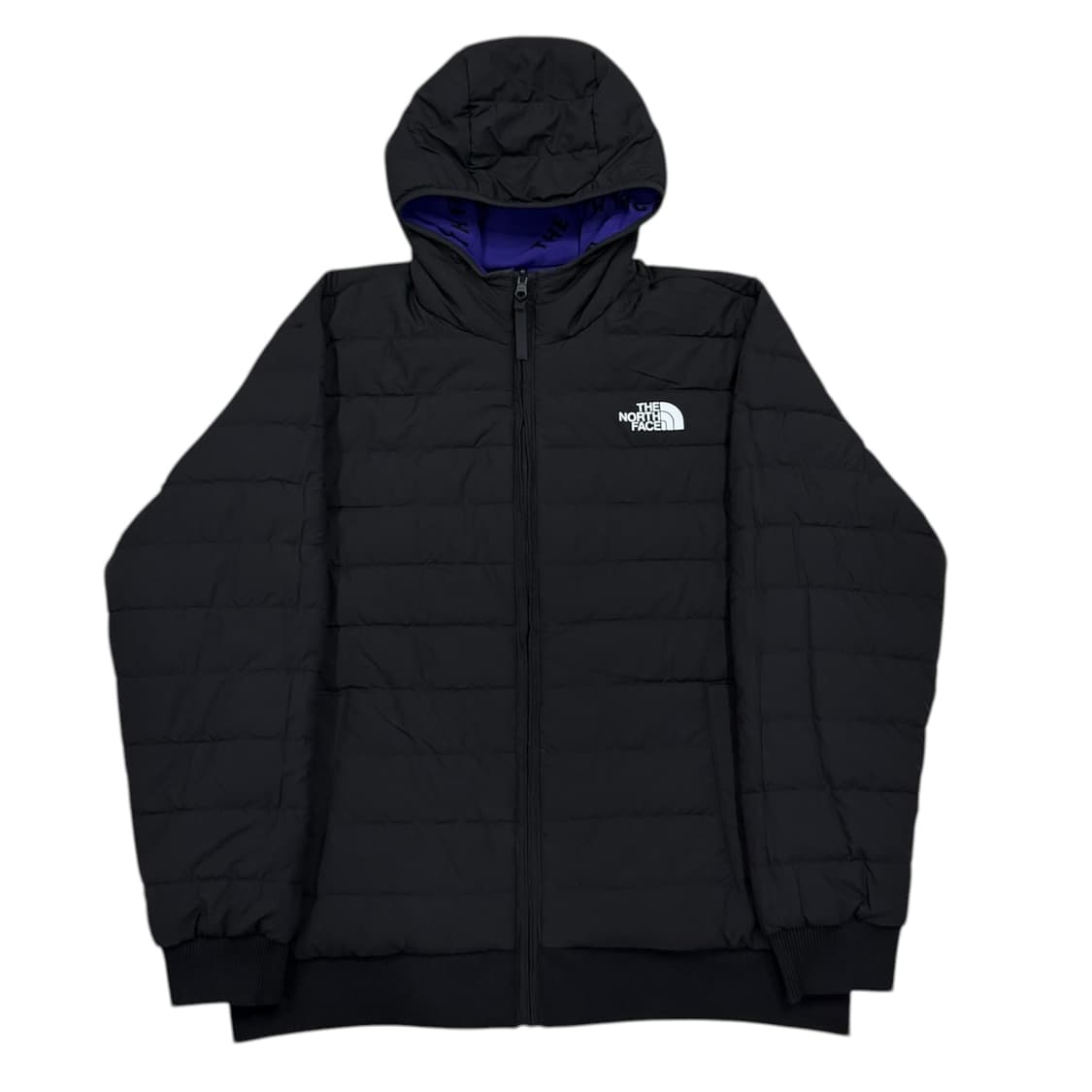 노스페이스 히트라인 리버서블 양면 경량패딩 자켓 블렉 퍼플 L 상품이미지1