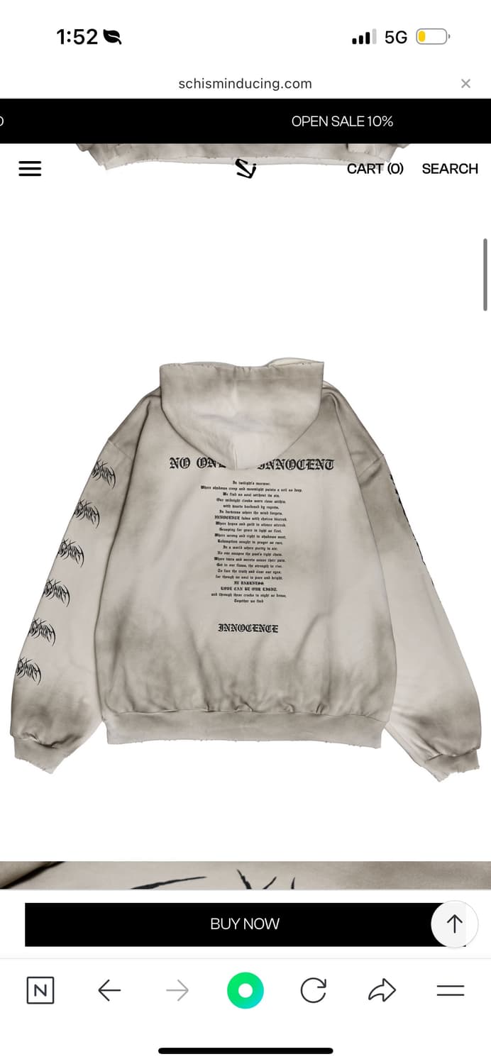 스키즘 인듀싱 emo hoodie m 상품이미지2