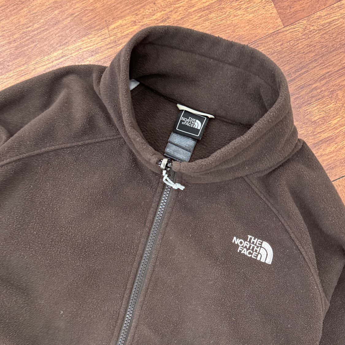 여성용 L(110) 해외판 노스페이스 브라운 플리스 집업  상품이미지3