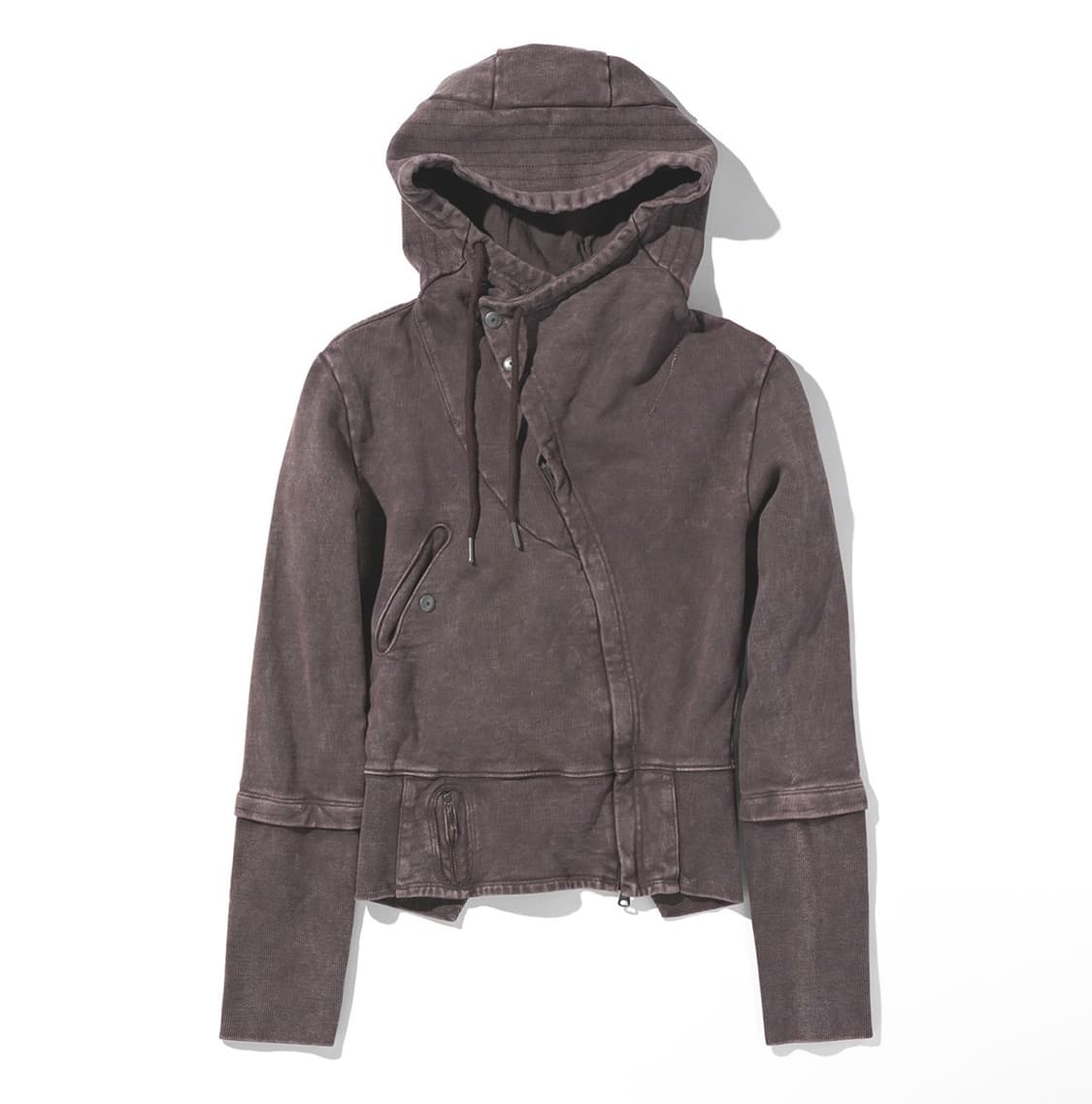 새상품) 미스치프 asymmetric 후드집업 퍼플브라운 M 상품이미지1