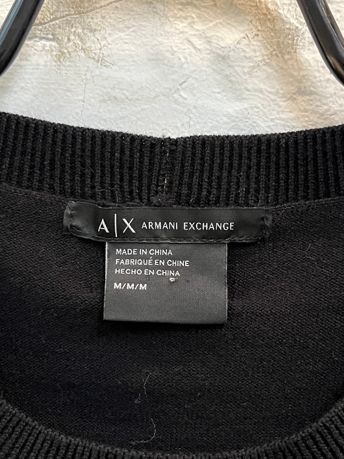Armani Exchange 블랙 레이스 니트 M 상품이미지2