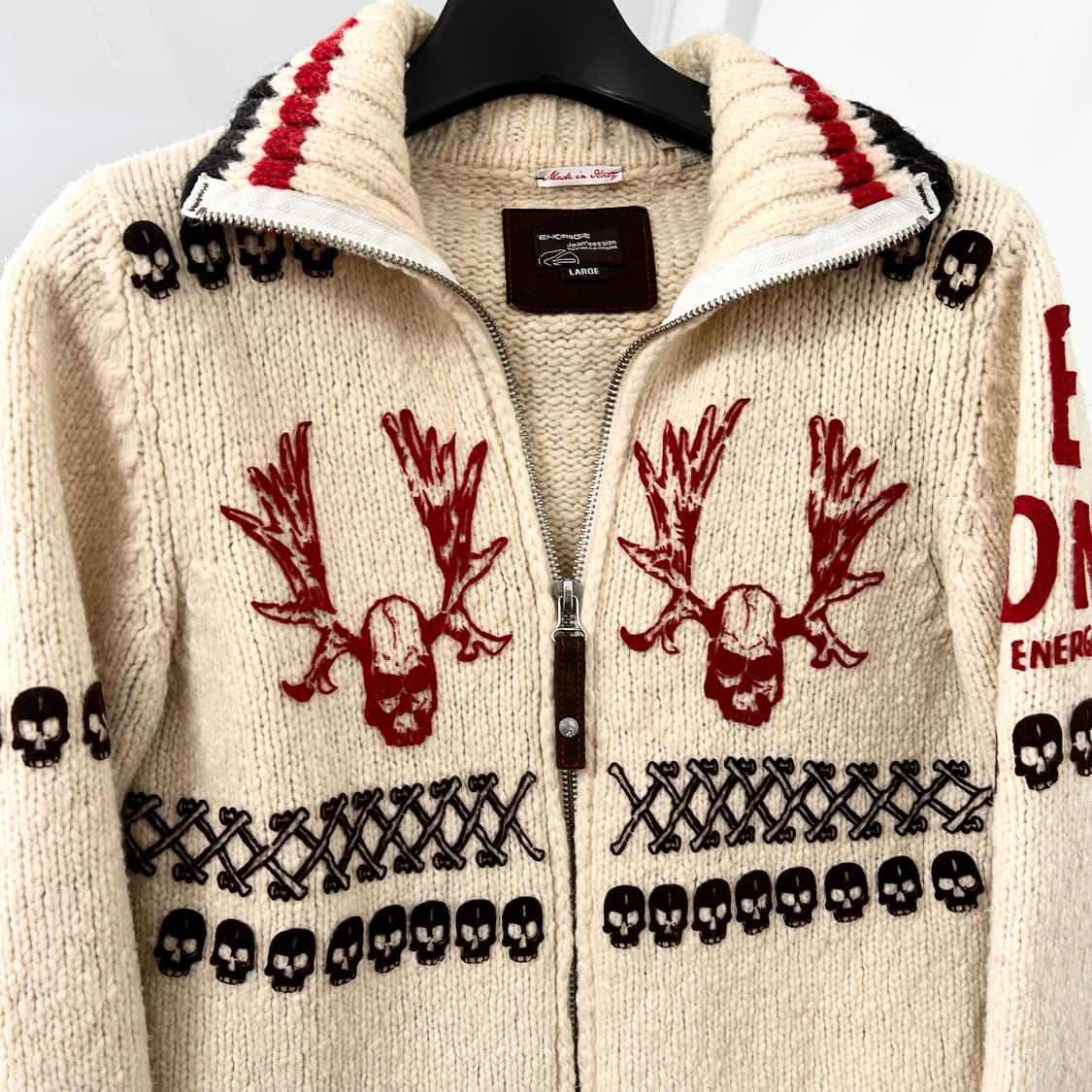 Energie 스컬 코위찬 니트 자켓 상품이미지7