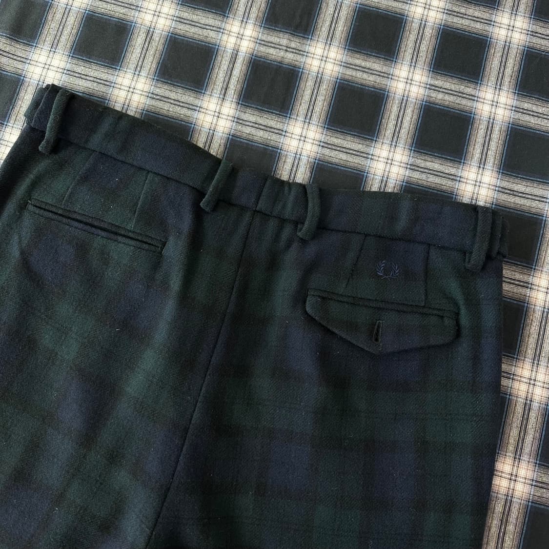 프레드페리 타탄 체크 펑크 브리티쉬 울 팬츠 상품이미지4