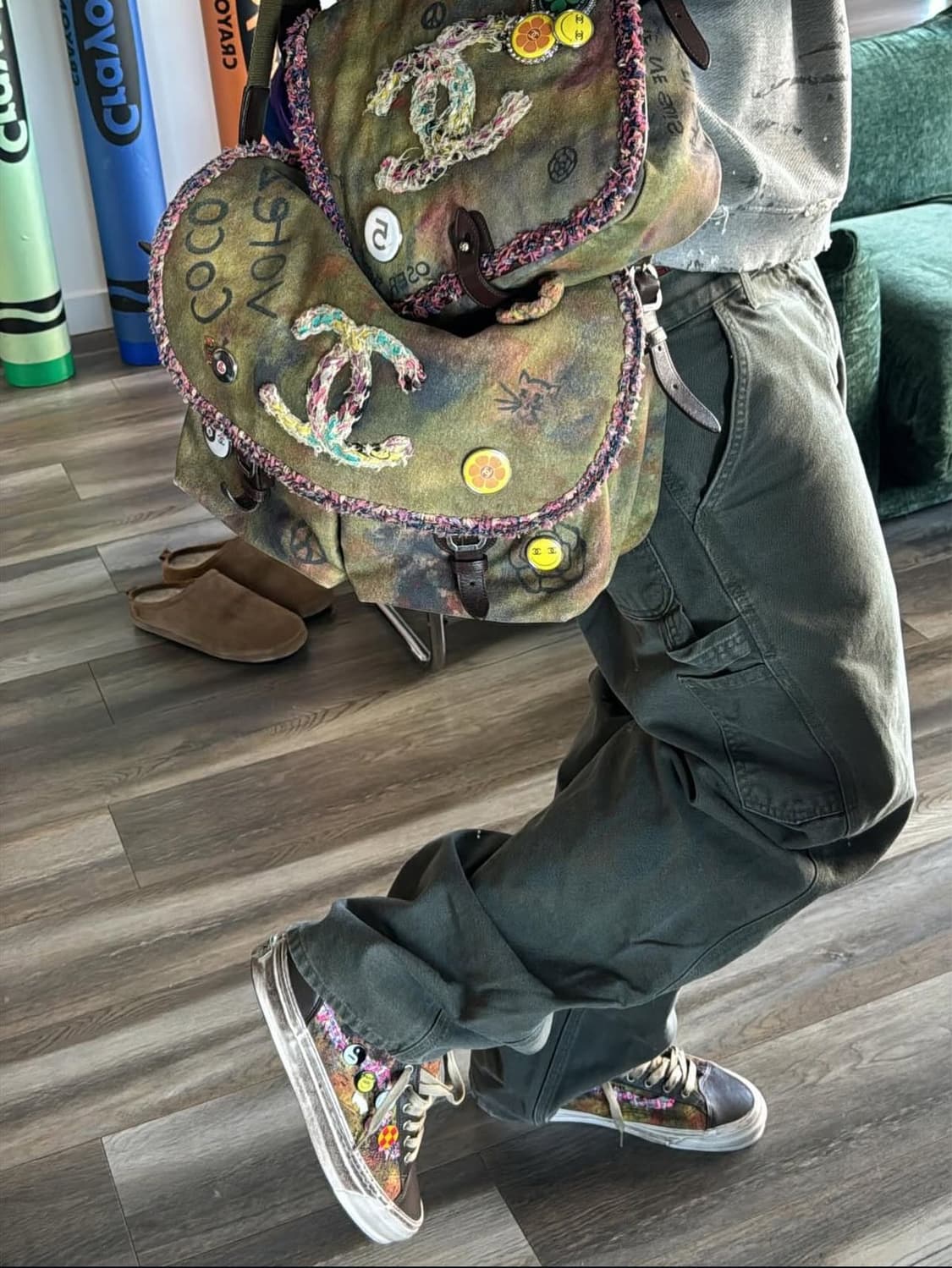 칼하트 모스그린 싱글니 카펜터 팬츠 B11MOS 상품이미지1