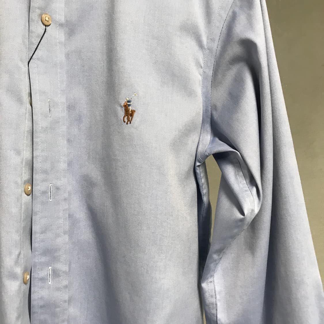 폴로 랄프로렌 솔리드 셔츠 블루 37 상품이미지4