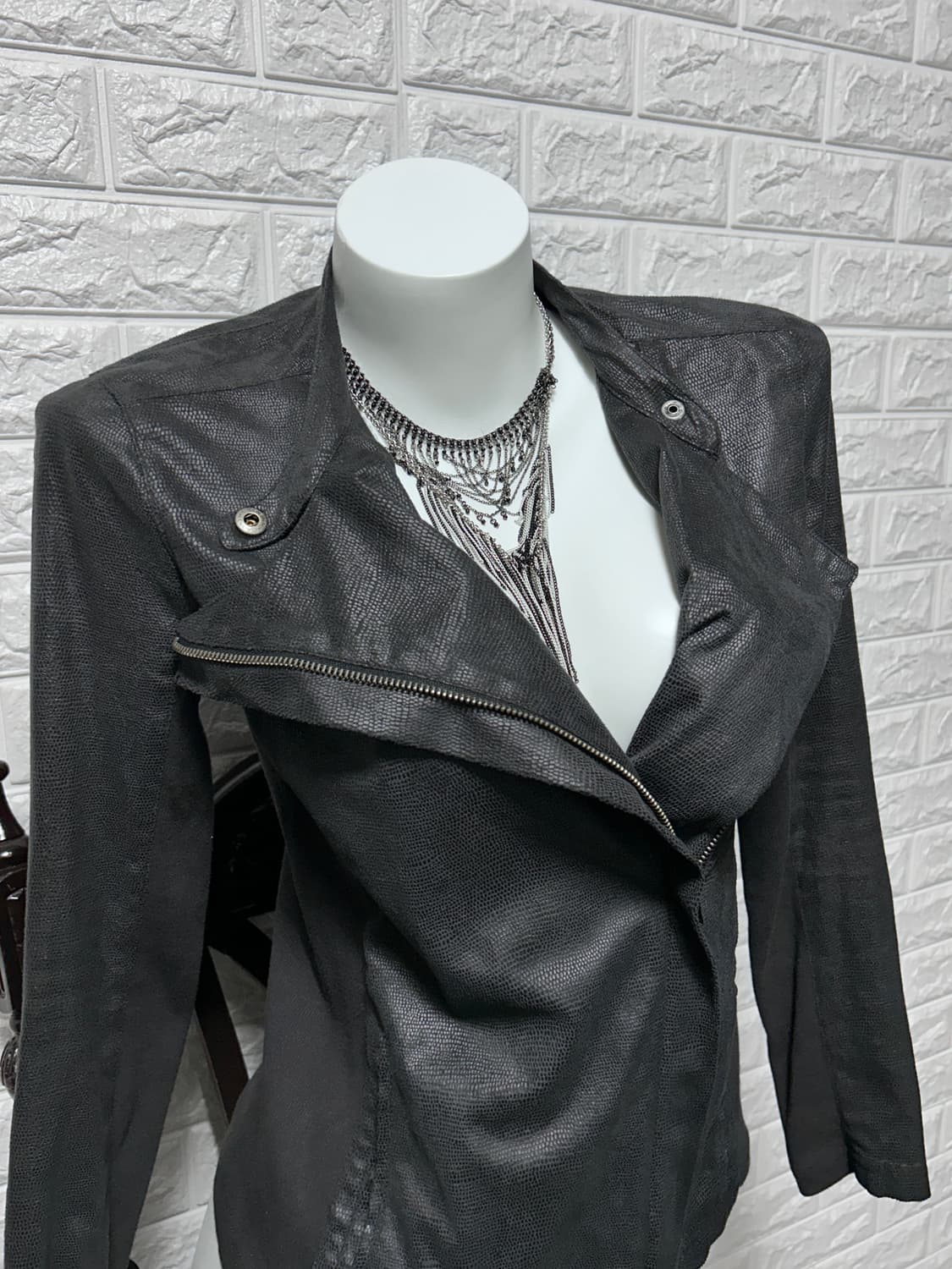 아르마니 사선 파이톤 자켓 상품이미지3