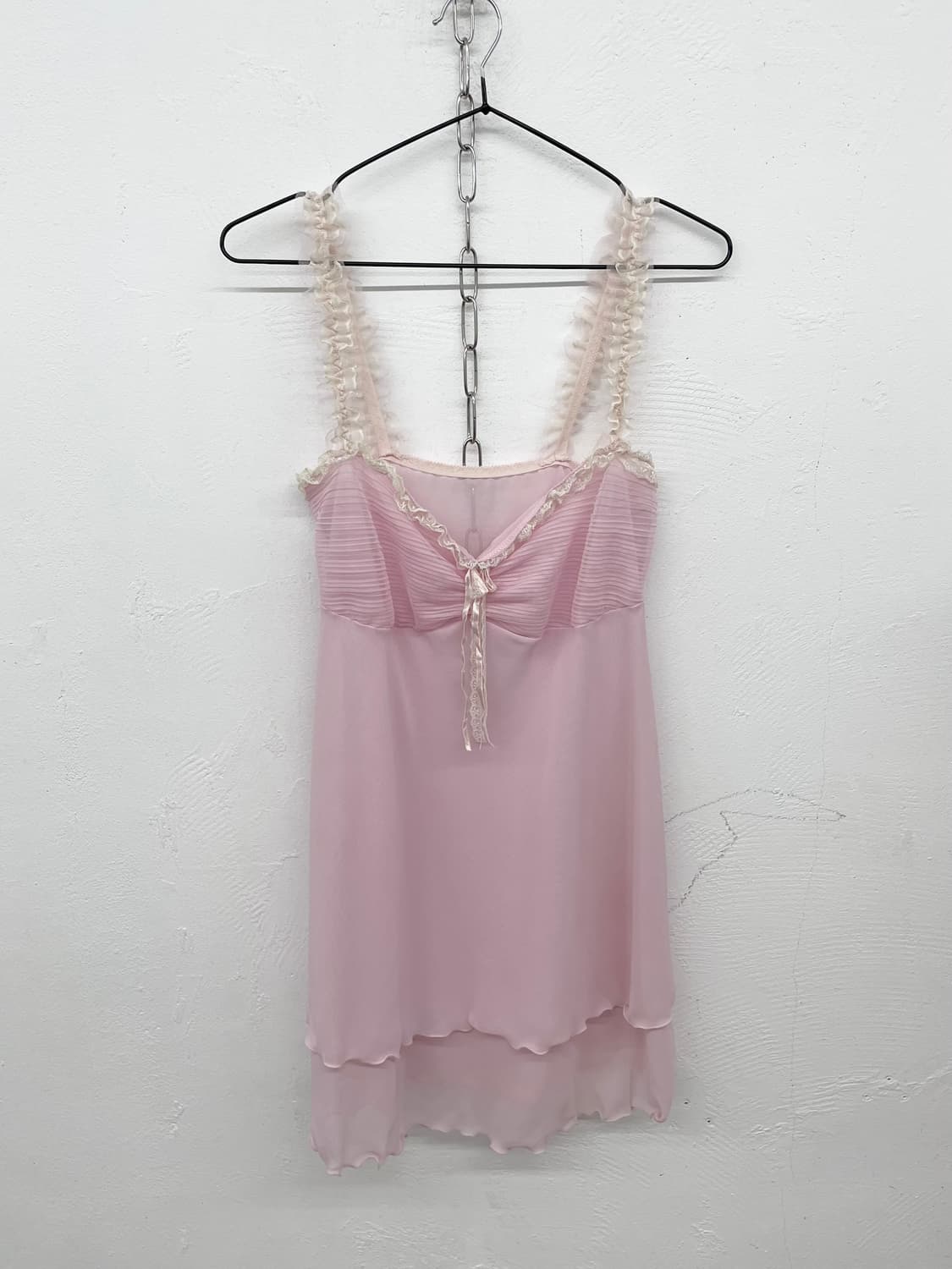 핑크 히메갸루 셔링 레이스 슬립 상품이미지4