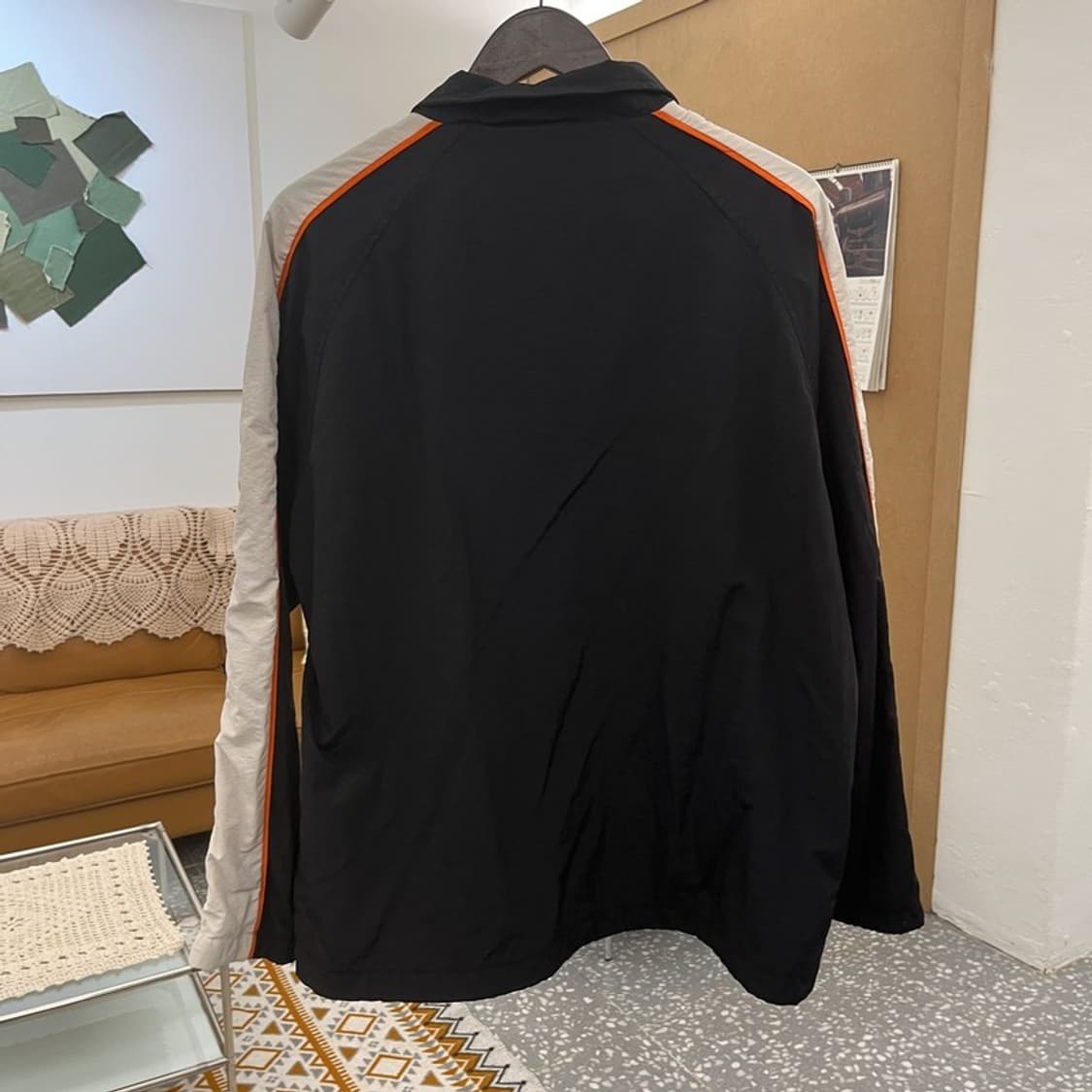 널디 올드스쿨 키치 사이드로고 오렌지 바람막이 자켓 L C10504 상품이미지4