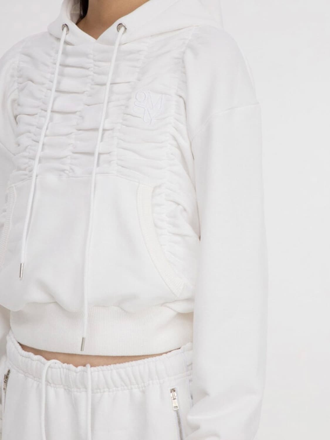 김미더영 셔링 스웨트 후디 상품이미지1