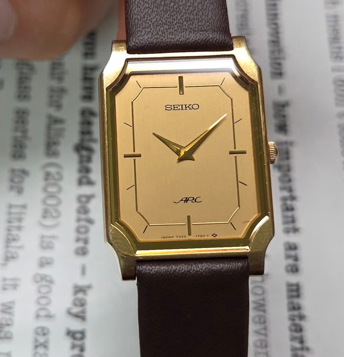 레어] 빈티지 세이코 아크(ARC) 탱크 샴골판 칼침핸즈 슬림쿼츠   상품이미지1