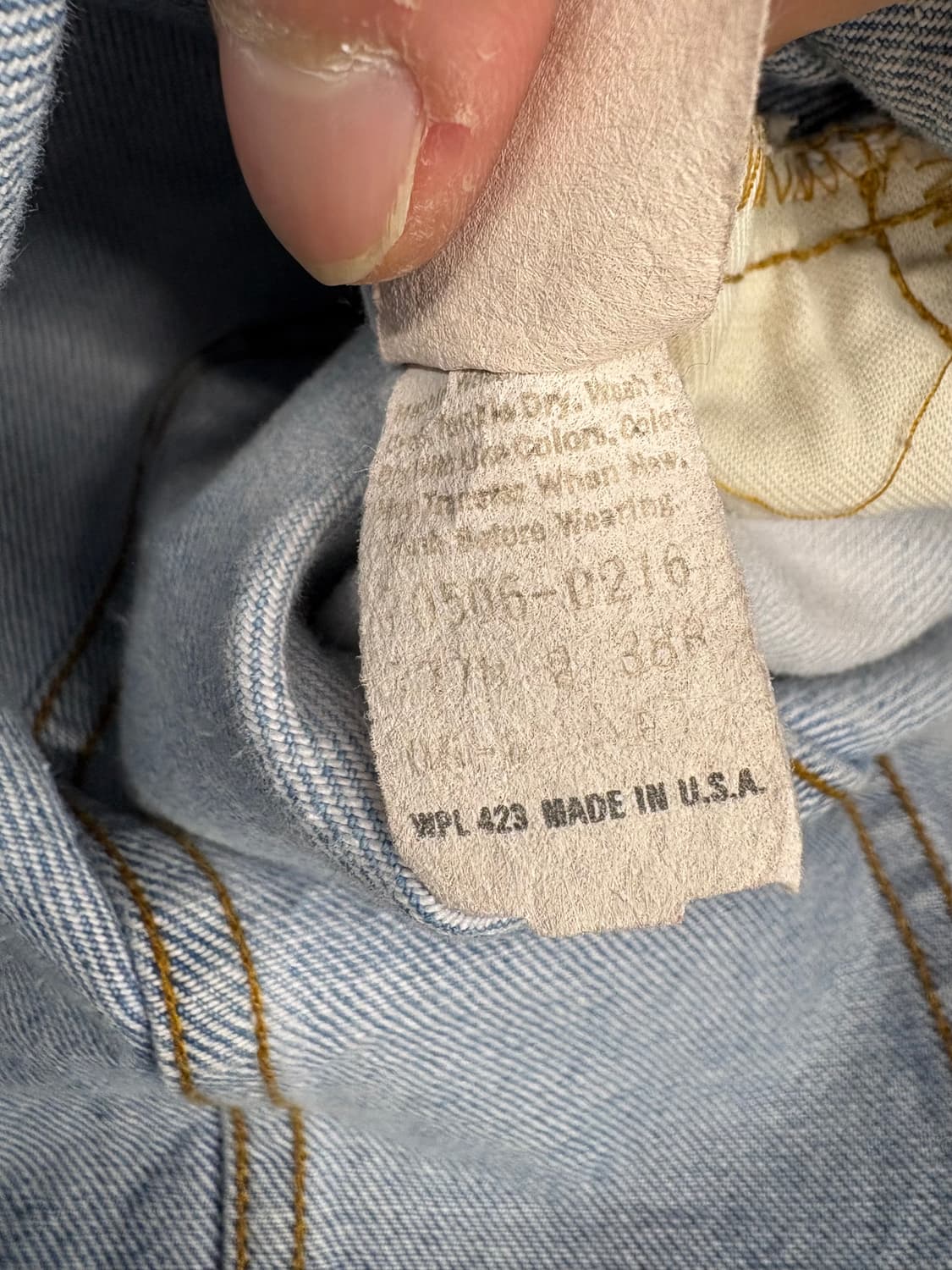 리바이스 90s 빈티지 스컬 큐빅 데님 트러커 자켓 상품이미지9