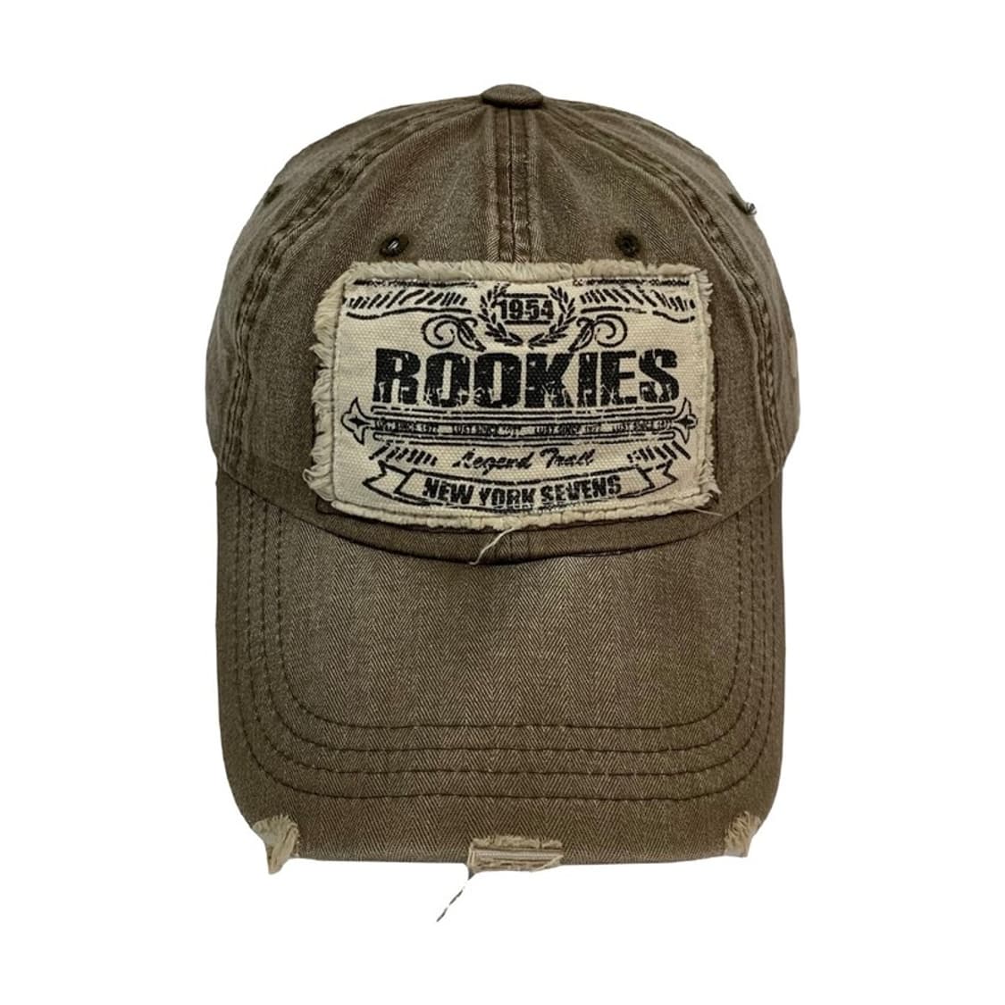 N'SER 빈티지 무드 루키즈 패치 데미지 워싱 볼캡 상품이미지1