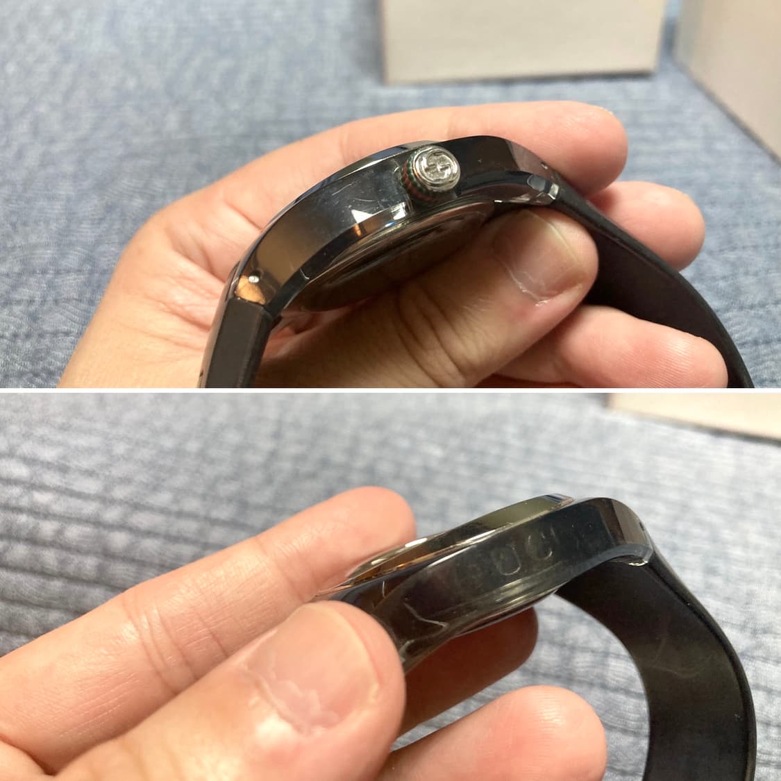 구찌 싱크 SYNC 시계 46mm 쿼츠 블랙 실버 상품이미지7