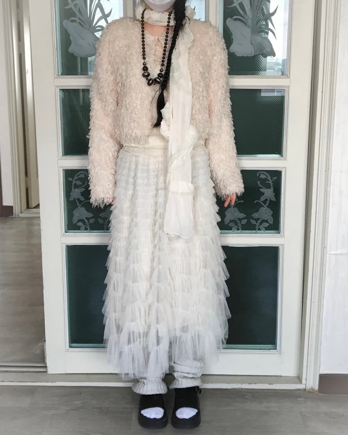 산빈티지 프릴 샤스커트 상품이미지1