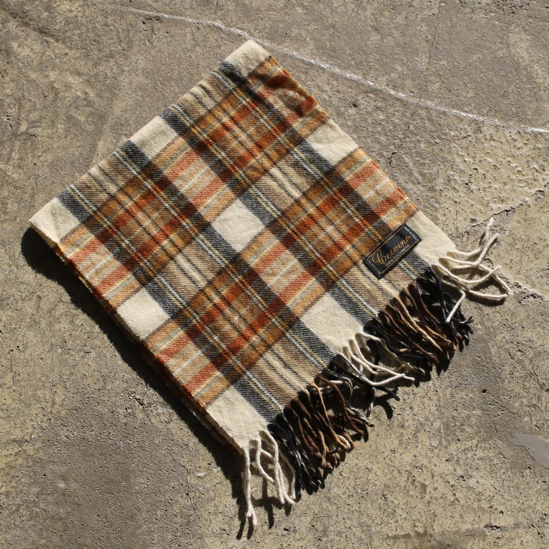 Cervino 캐시미어 체크 머플러  상품이미지1