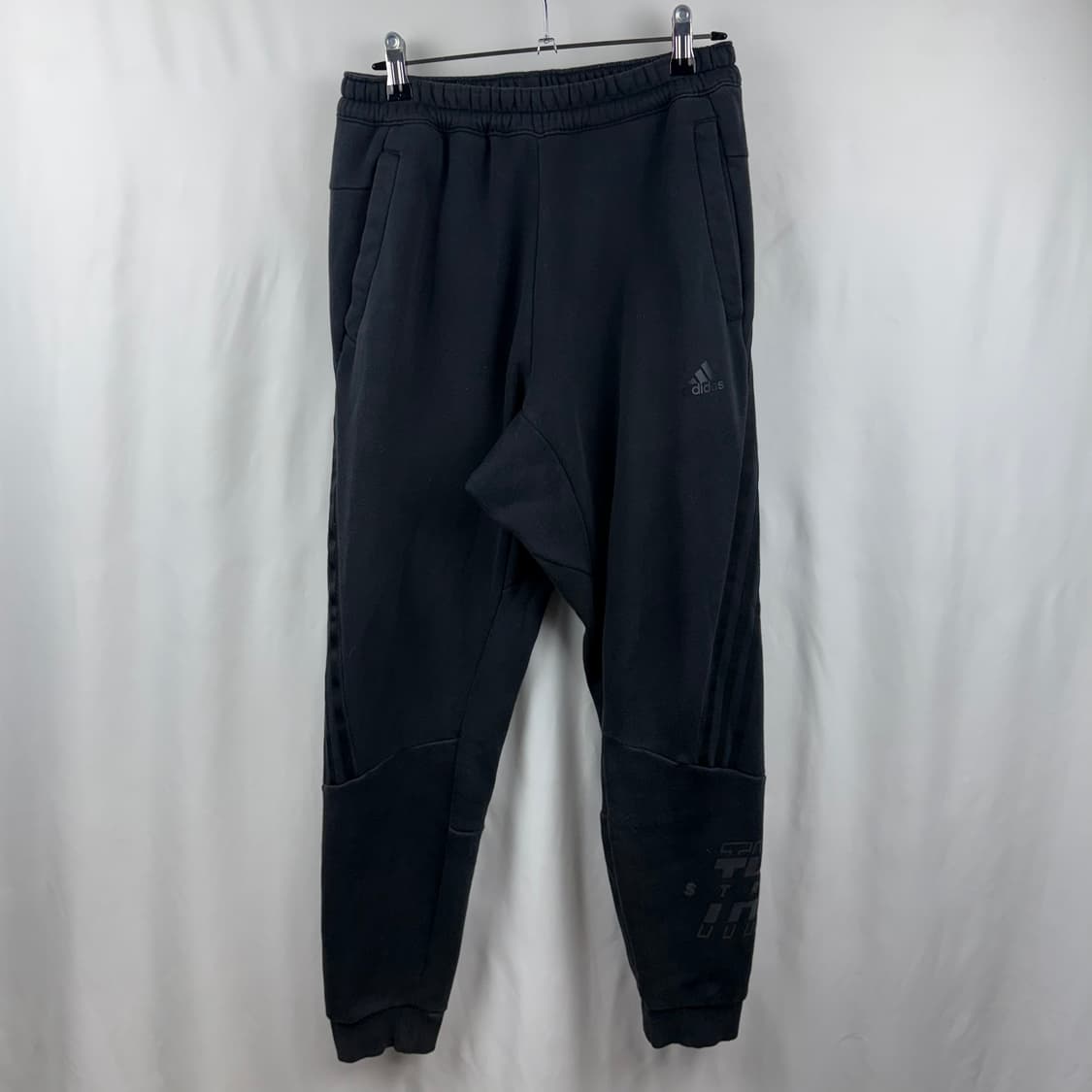 (S) 아디다스 삼선 스웻 조거 팬츠 블랙 상품이미지2