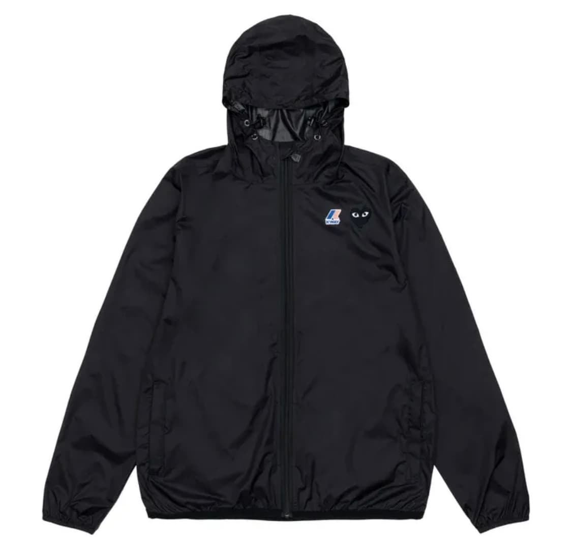 2XL) 꼼데가르송 x K-Way 까웨이 바람막이 블랙 남녀공용 상품이미지1