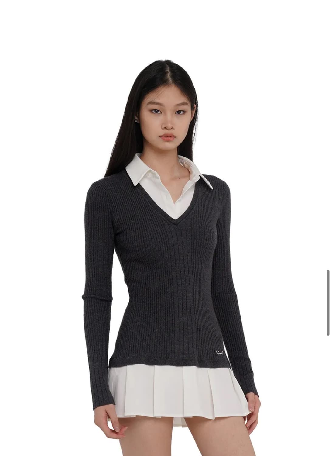 Sweet Chilling 스윗칠링 셔츠 니트 원피스  상품이미지2