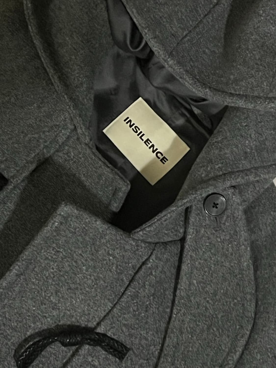 인사일런스 오버사이즈 더플코트 그레이 s 상품이미지4