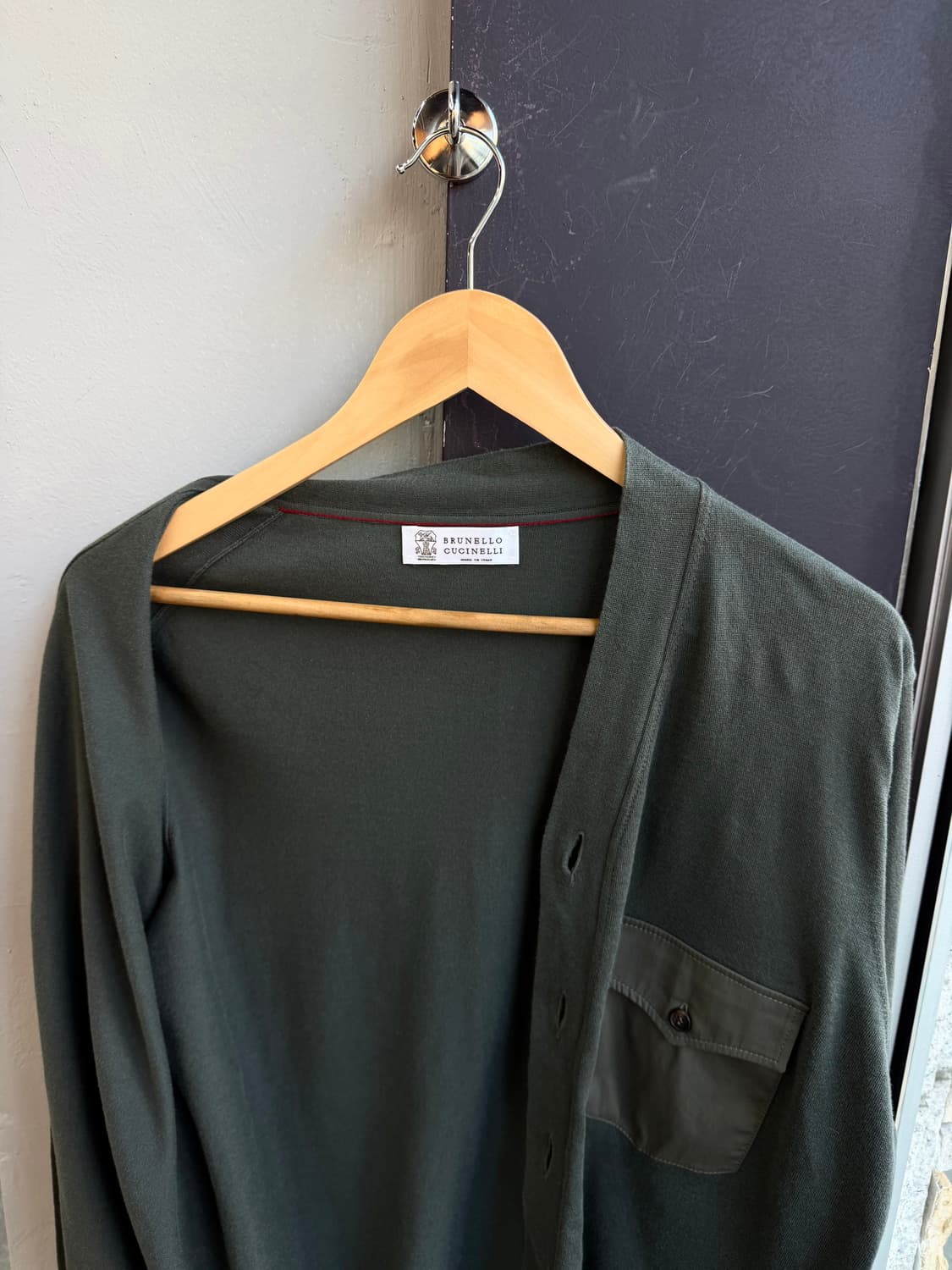 .105/ 브루넬로쿠치넬리 원포켓 울 가디건 상품이미지5