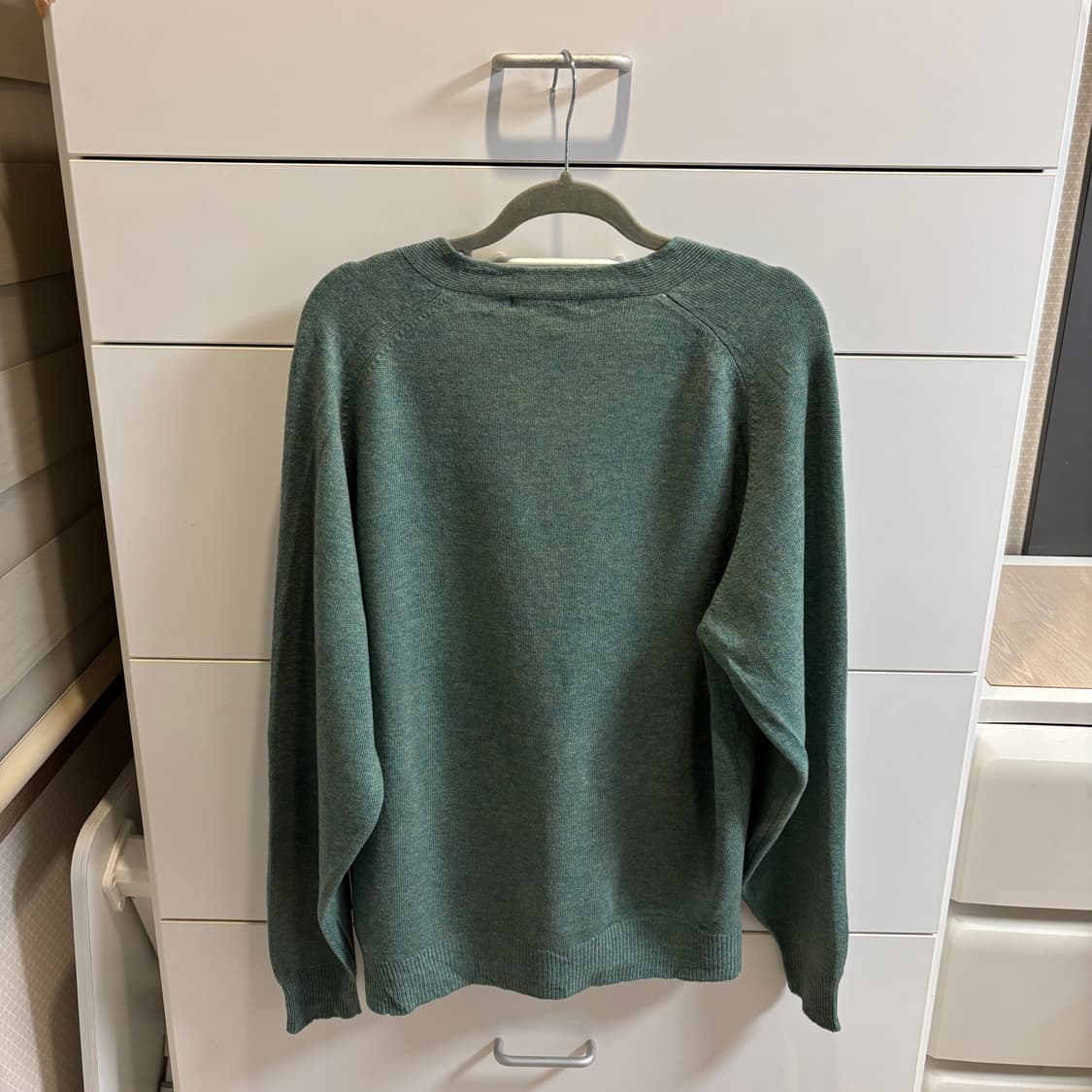 뉴 울 100% 오묘한 그린 니트 가디건 M 상품이미지6