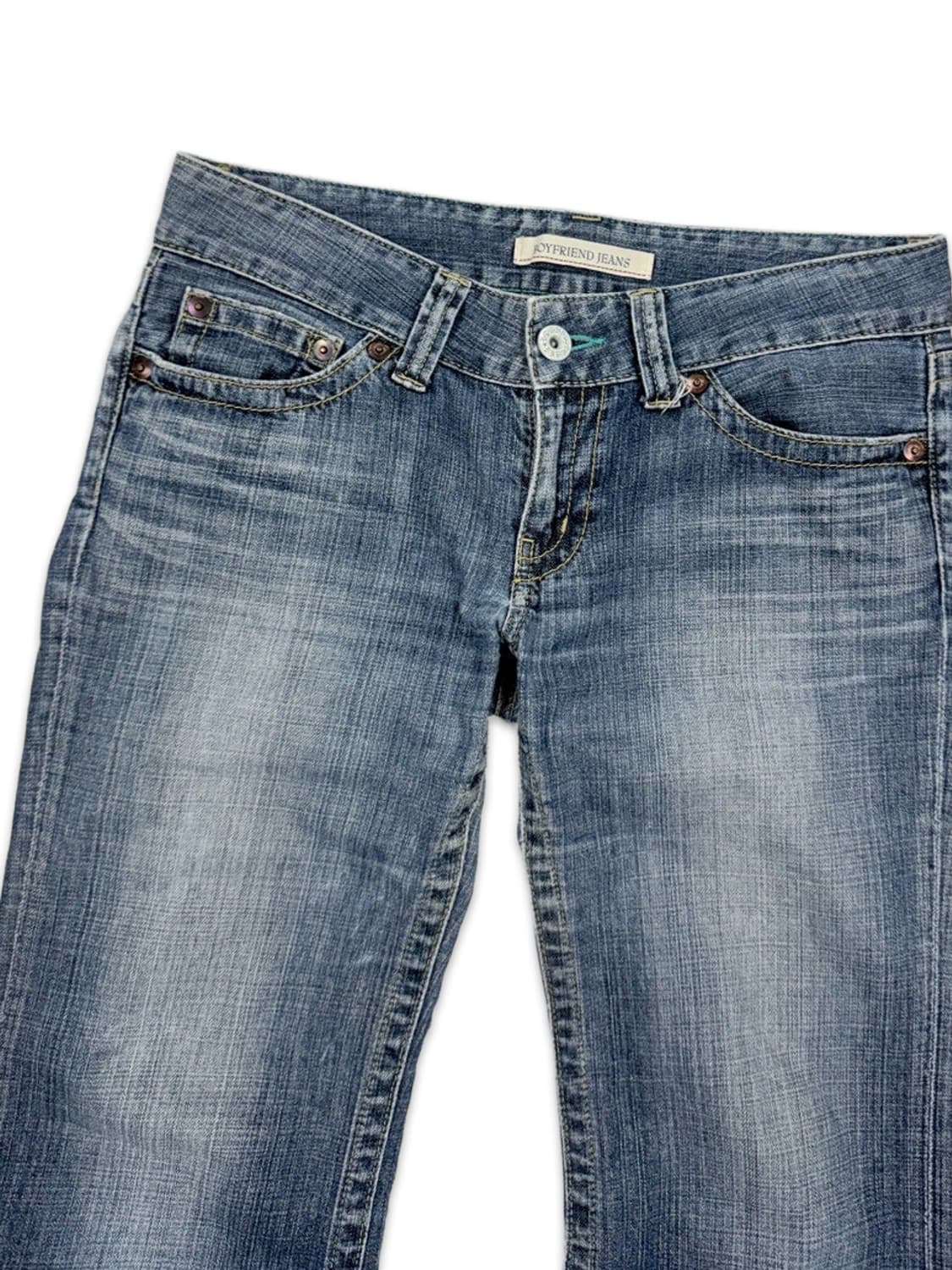 빈티지 유니클로 로우라이즈 와이드 워싱 데님 상품이미지2