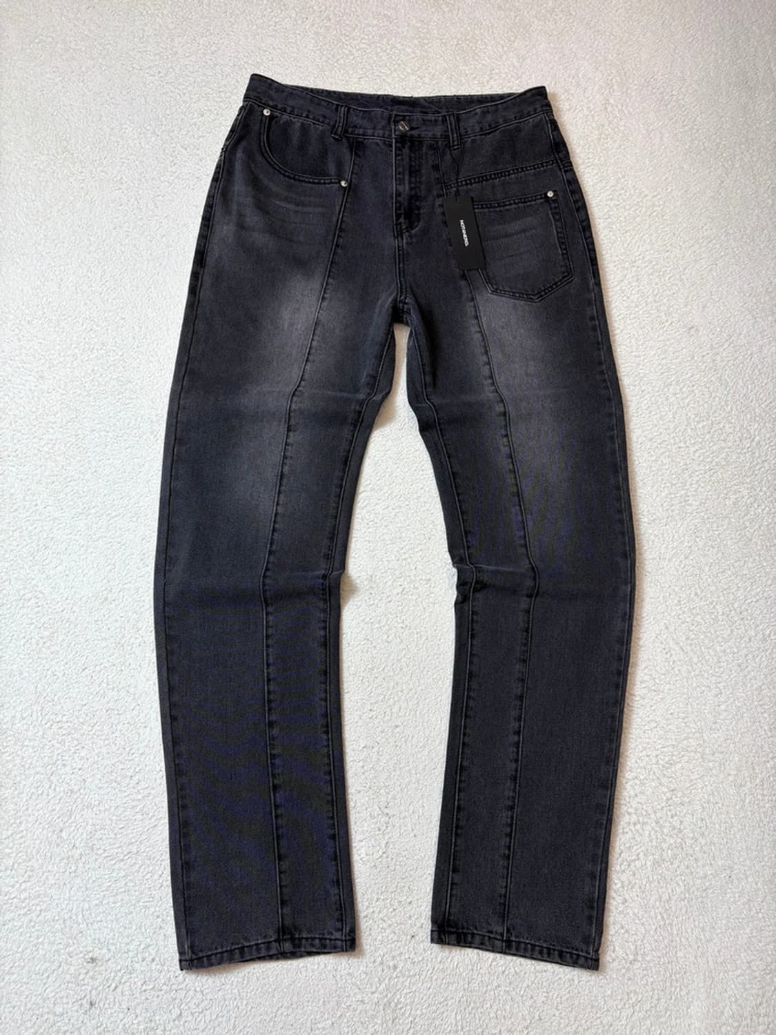 낫포너드 커브드 워싱 스트레이트 데님 팬츠 PN6753 상품이미지1