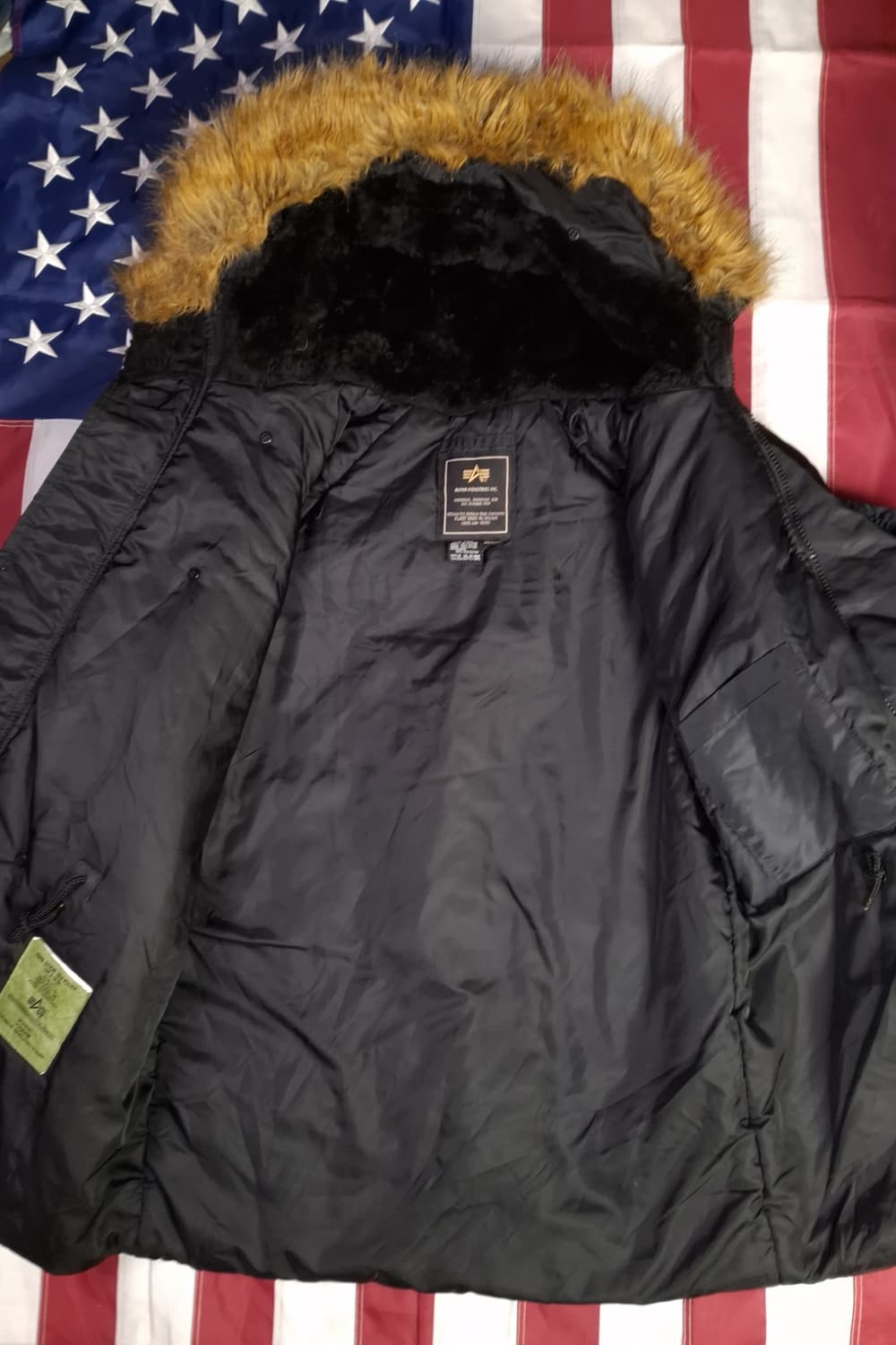 새제품급 오리지날 민수용 미공군 알파사 N-3B 파카 상품이미지8