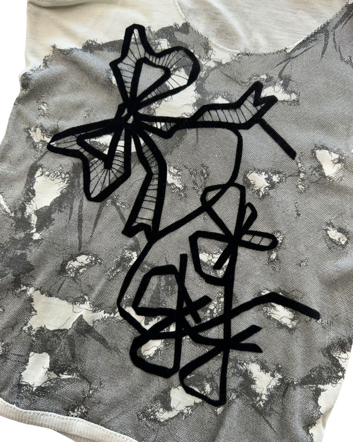 크리스찬 디올 by 존 갈리아노 06AW 레이스 프린트 컷 아웃 티셔츠 상품이미지6