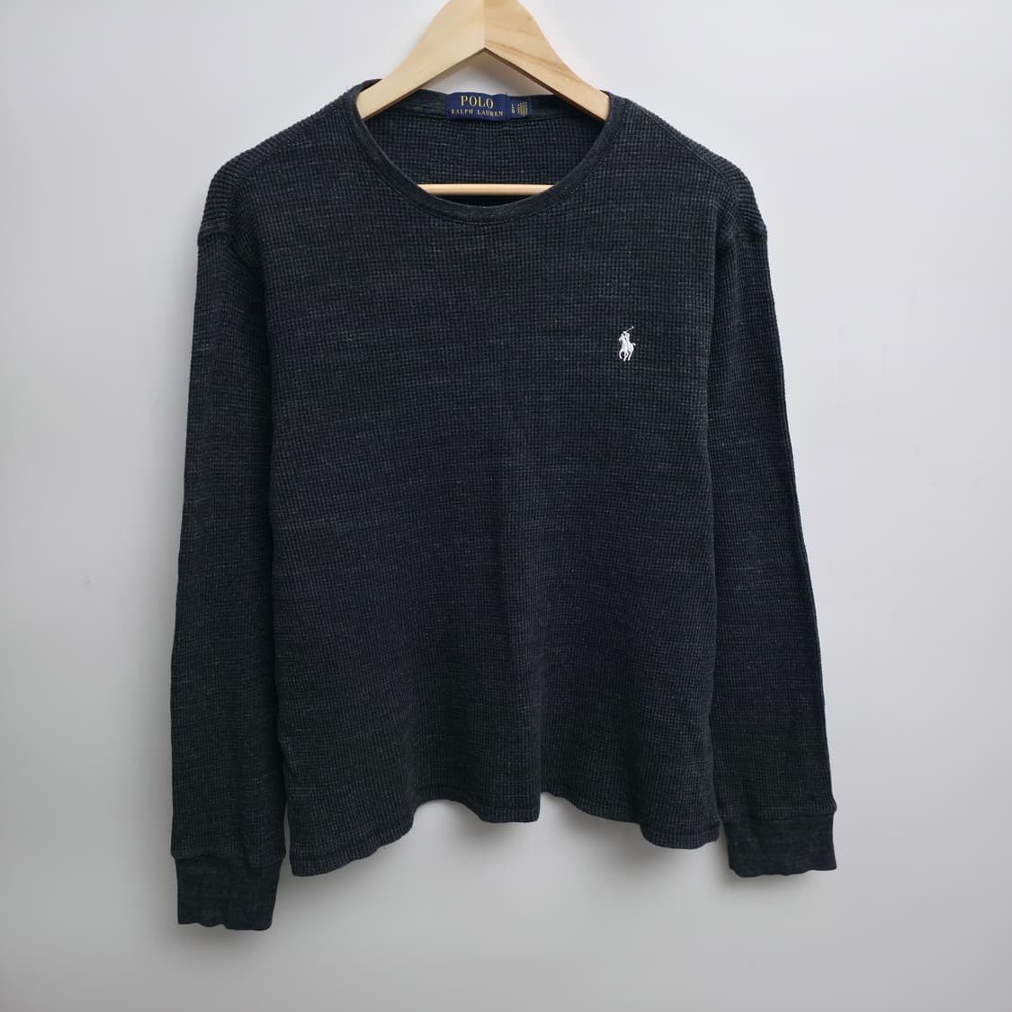 [L] 폴로 랄프로렌 다크 그레이 와플 티 상품이미지1