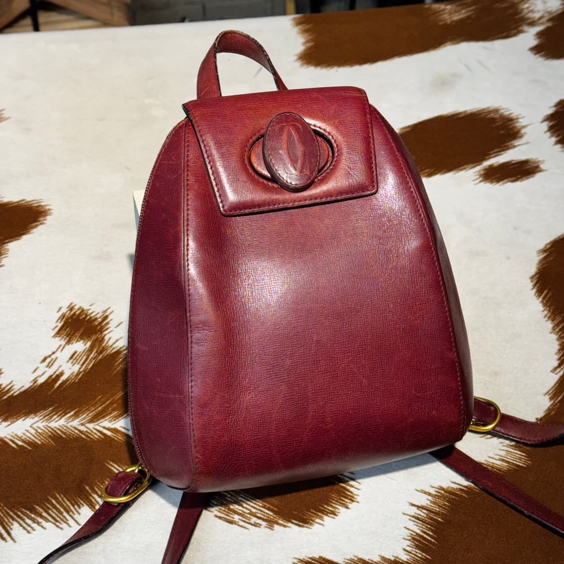 Cartier 까르띠에 레더 백팩 버건디 상품이미지2