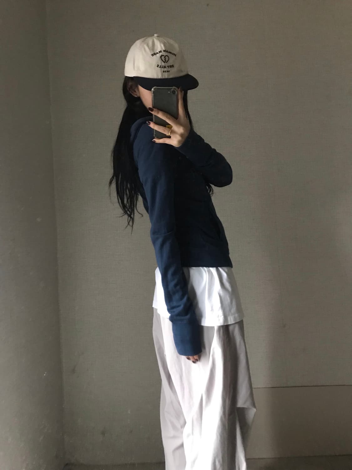 홀리스터 네이비 딱붙핏 후드집업 상품이미지3