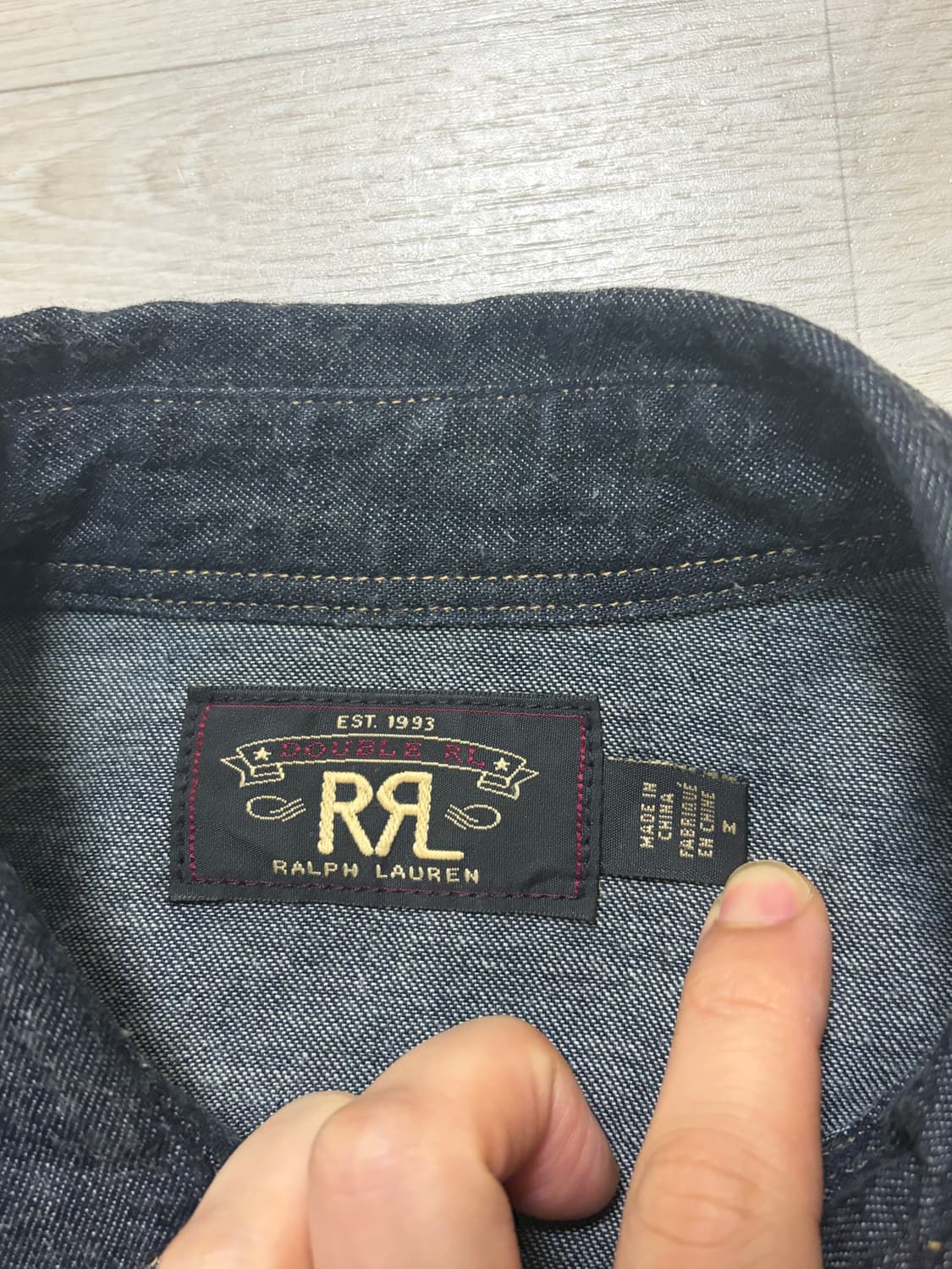 RRL 더블알엘 데님 인디고 웨스턴 셔츠 M 상품이미지4