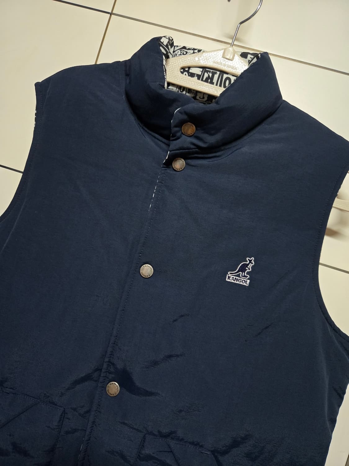 캉골 네이비 리버시블 다운조끼패딩 상품이미지2