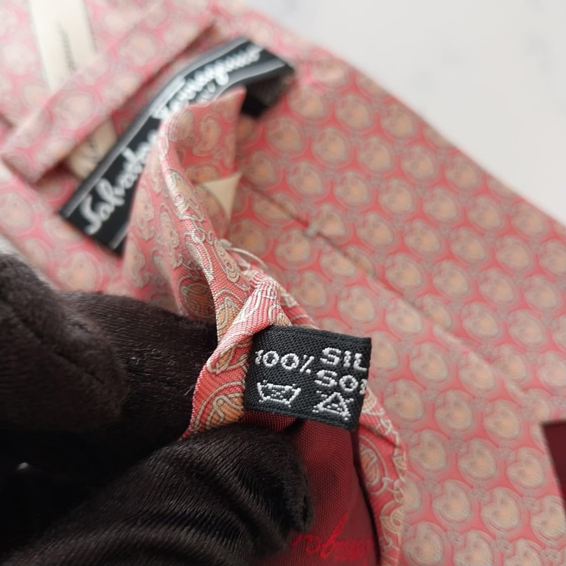 살바토레 페라가모 실크 여우 모티브 넥타이 9cm A+등급 k2019 상품이미지8