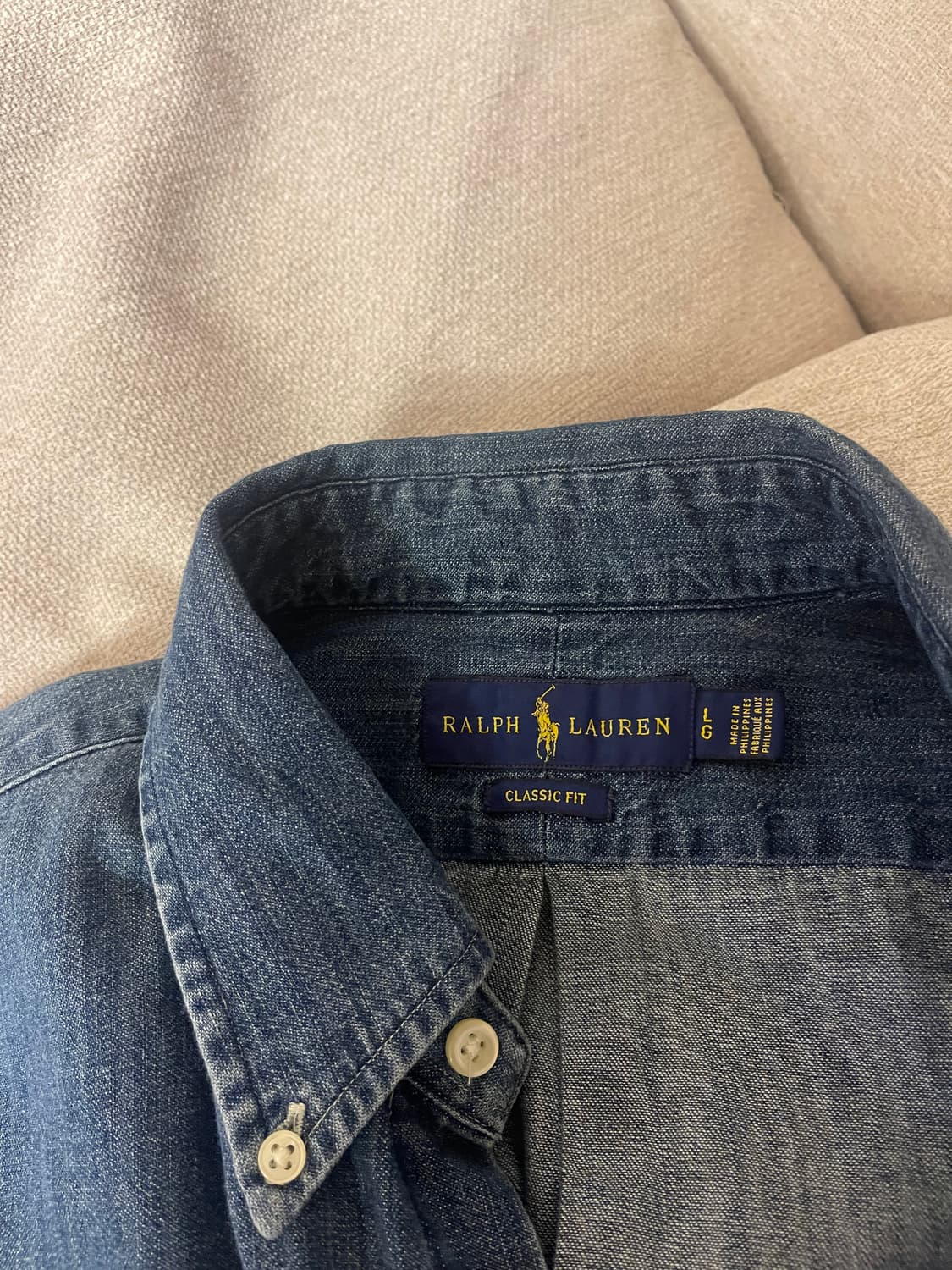 랄프로렌 데님 셔츠 L 클래식핏 상품이미지2