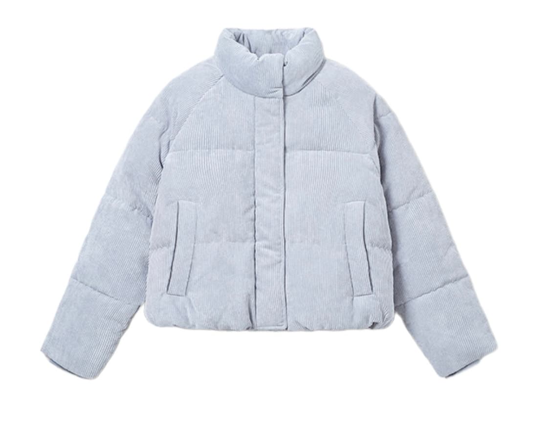 스파오 파스텔 푸퍼 코듀로이 블루 M 상품이미지1