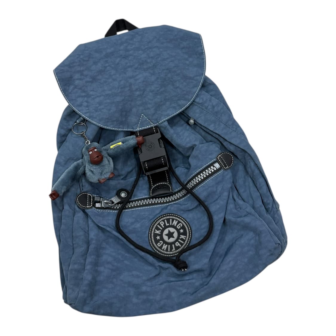 키플링 빈티지 빅로고 복조리 포켓 백팩 가방 라이트블루 소라 상품이미지2