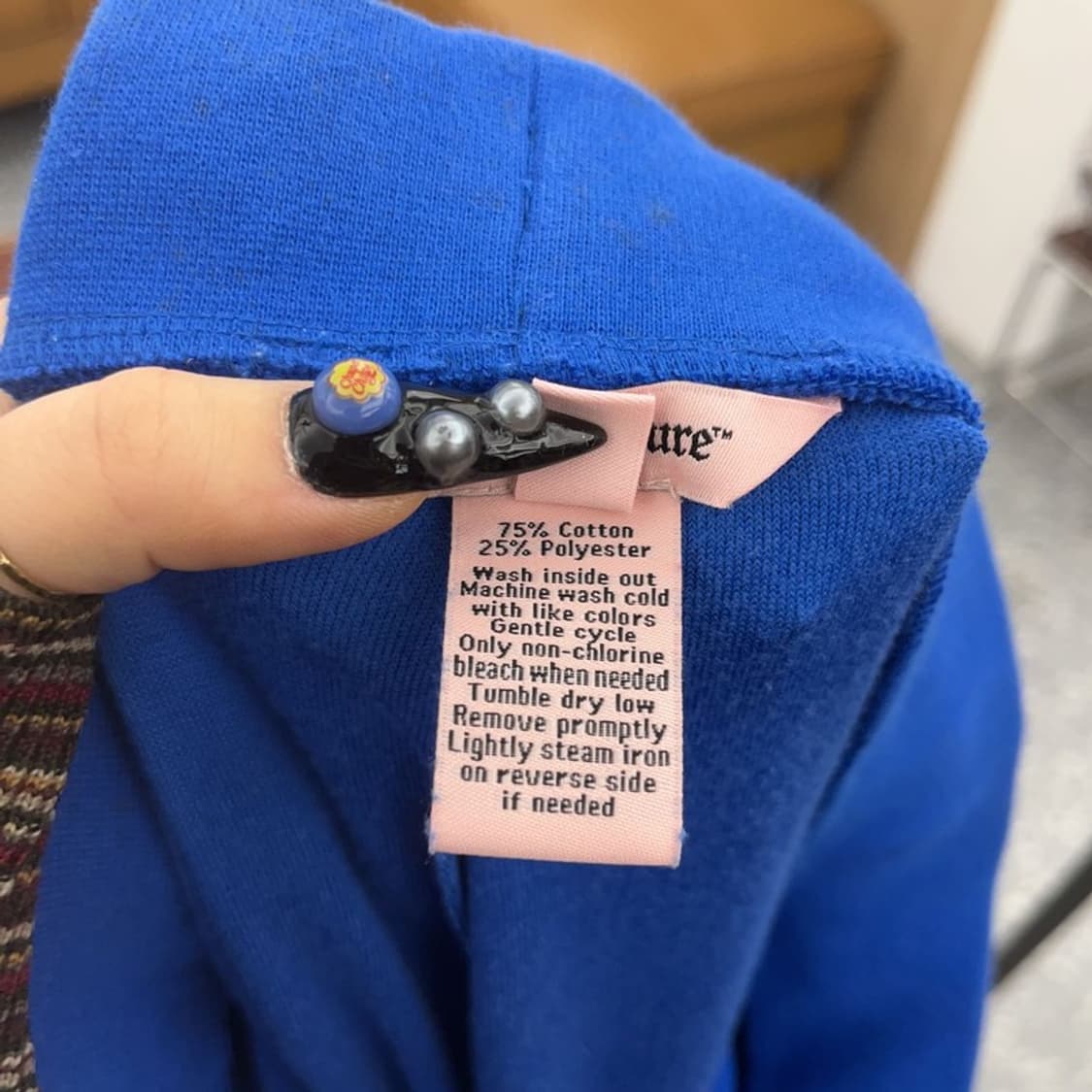 쥬시 꾸뛰르 Y2K 벨벳 코발트 블루 트레이닝 팬츠 M C08788 상품이미지6