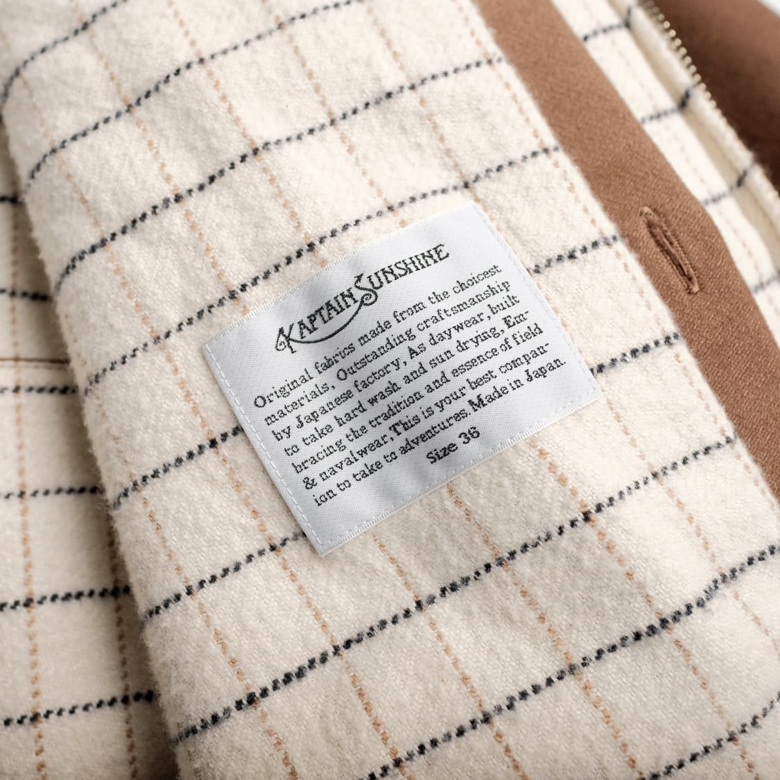 캡틴선샤인 스탠드 칼라 블루종 모카브라운 36(100-103)사이즈 상품이미지8