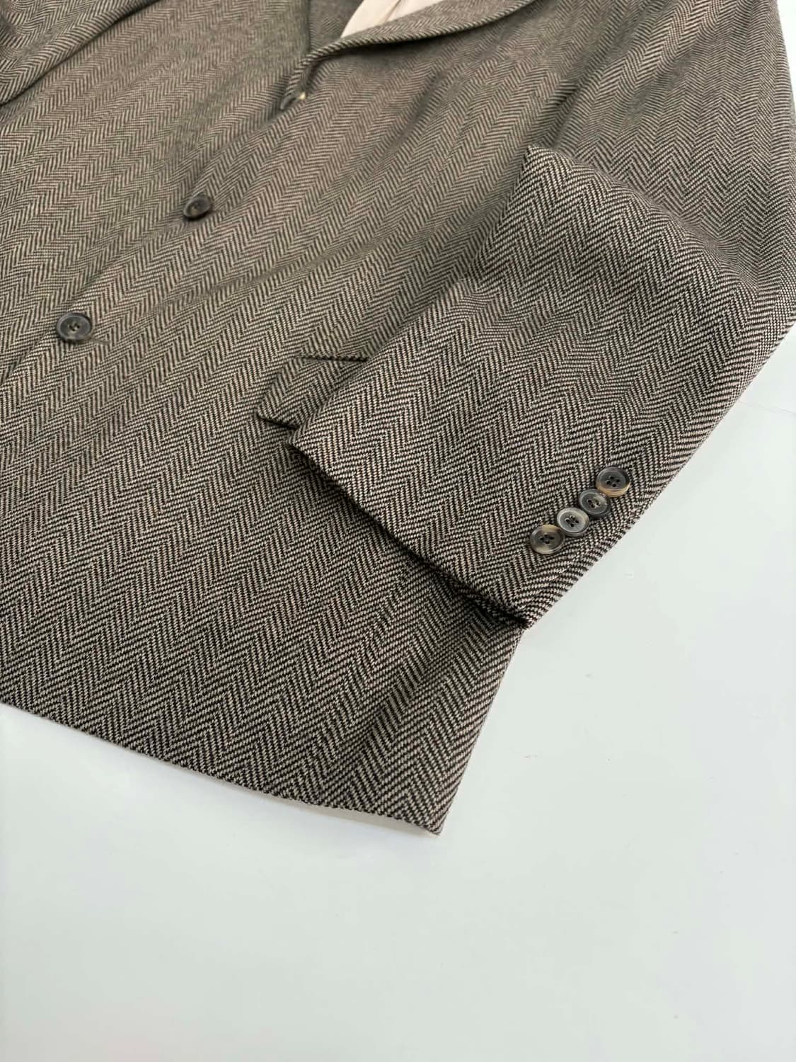 [M] 휴고 보스 90s 미제 헤링본 울 블레이져 자켓 상품이미지8