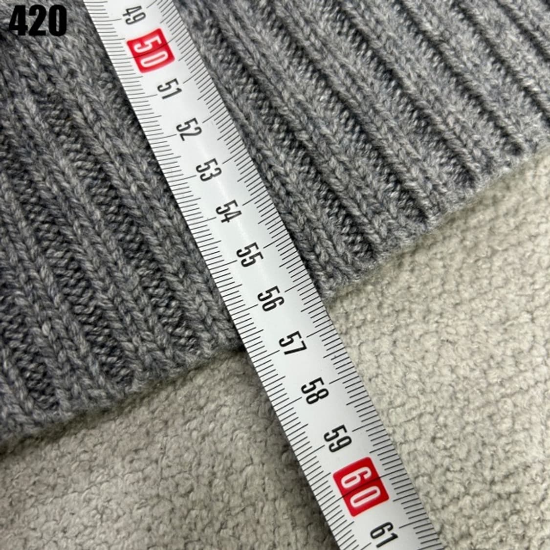 폴로 케이블니트 회색  상품이미지5