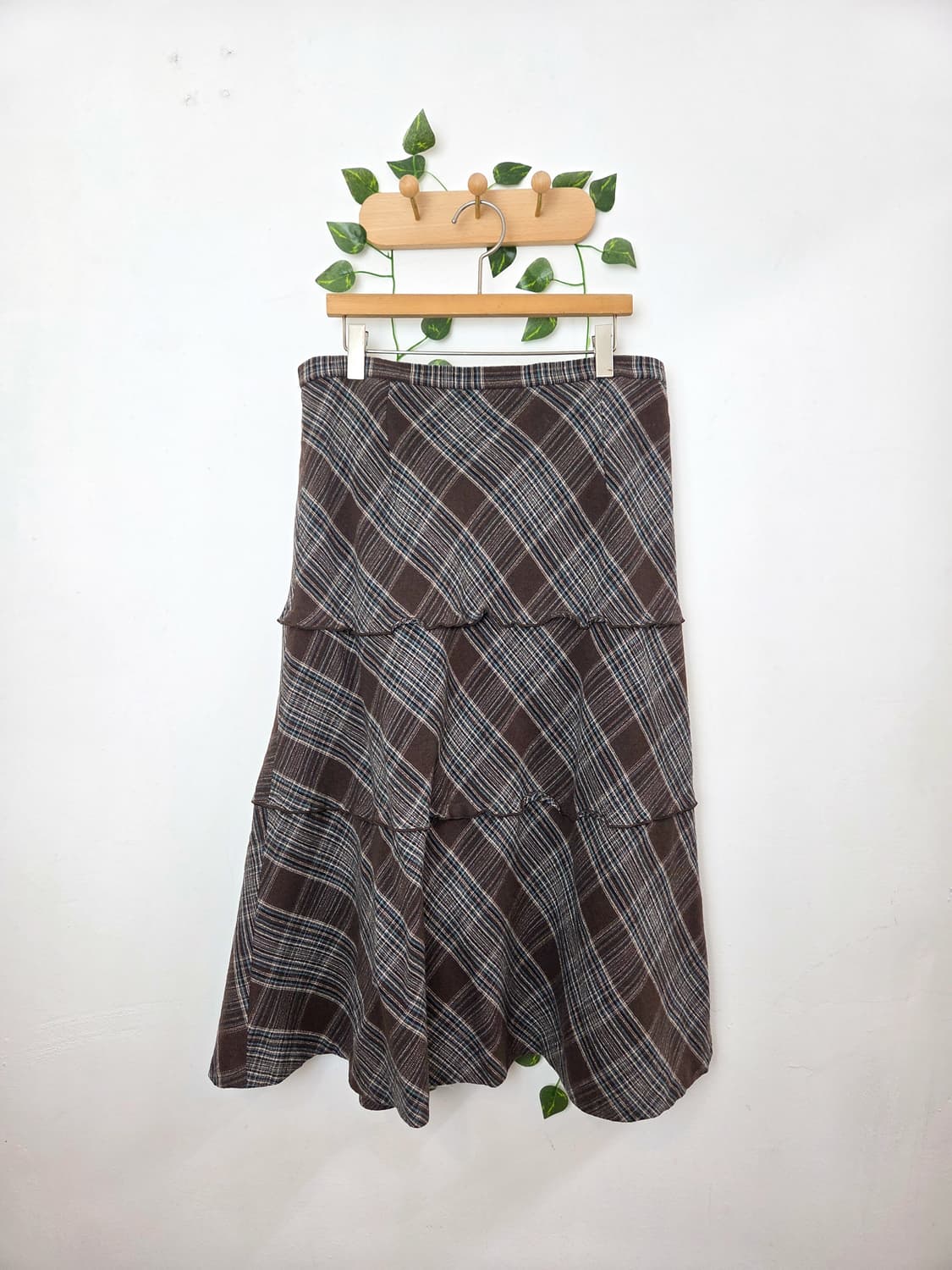 민트초코 캉캉 울 스커트 상품이미지1