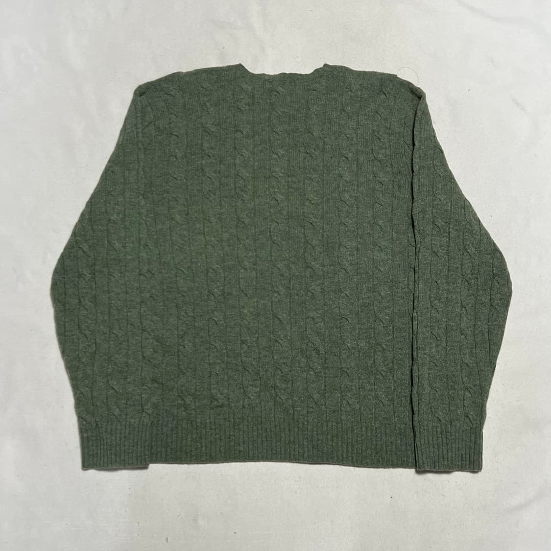 XL 폴로랄프로렌 메리노 울 그린 케이블 니트 상품이미지3