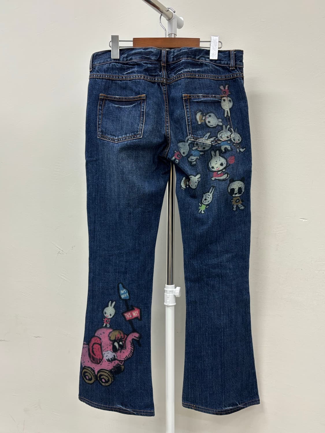 빈티지 키치 데님 로우라이즈 플레어 팬츠 상품이미지9