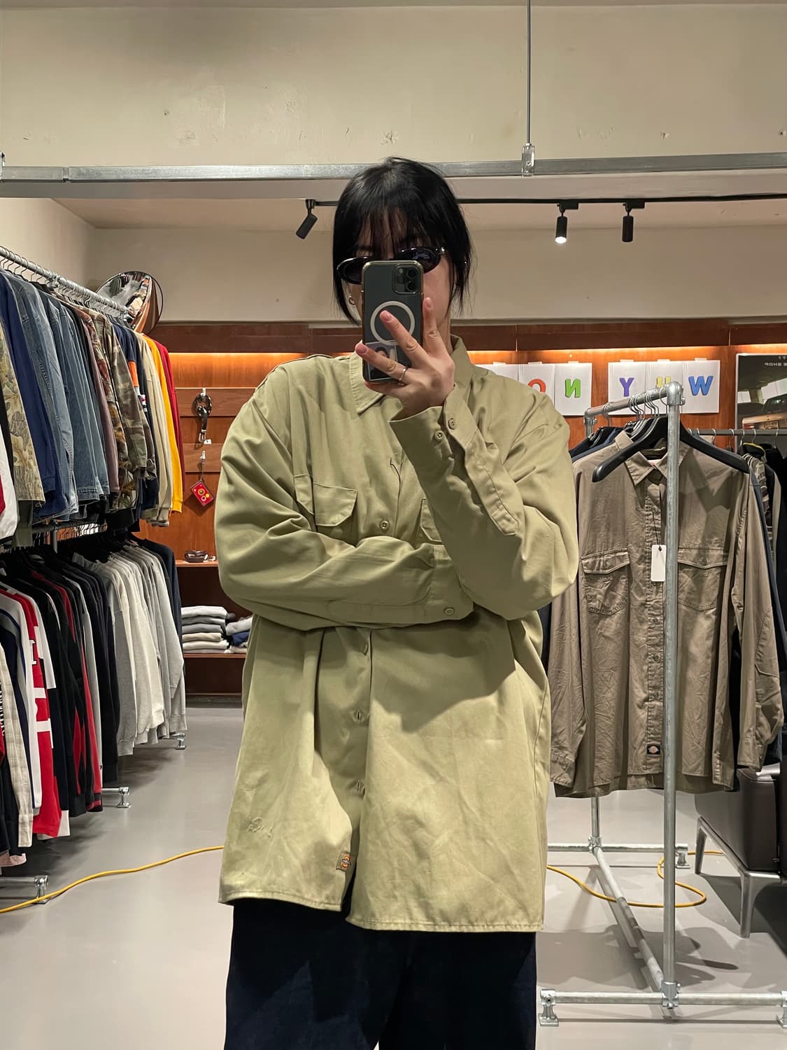 디키즈 워크 셔츠(카키베이지)   상품이미지2