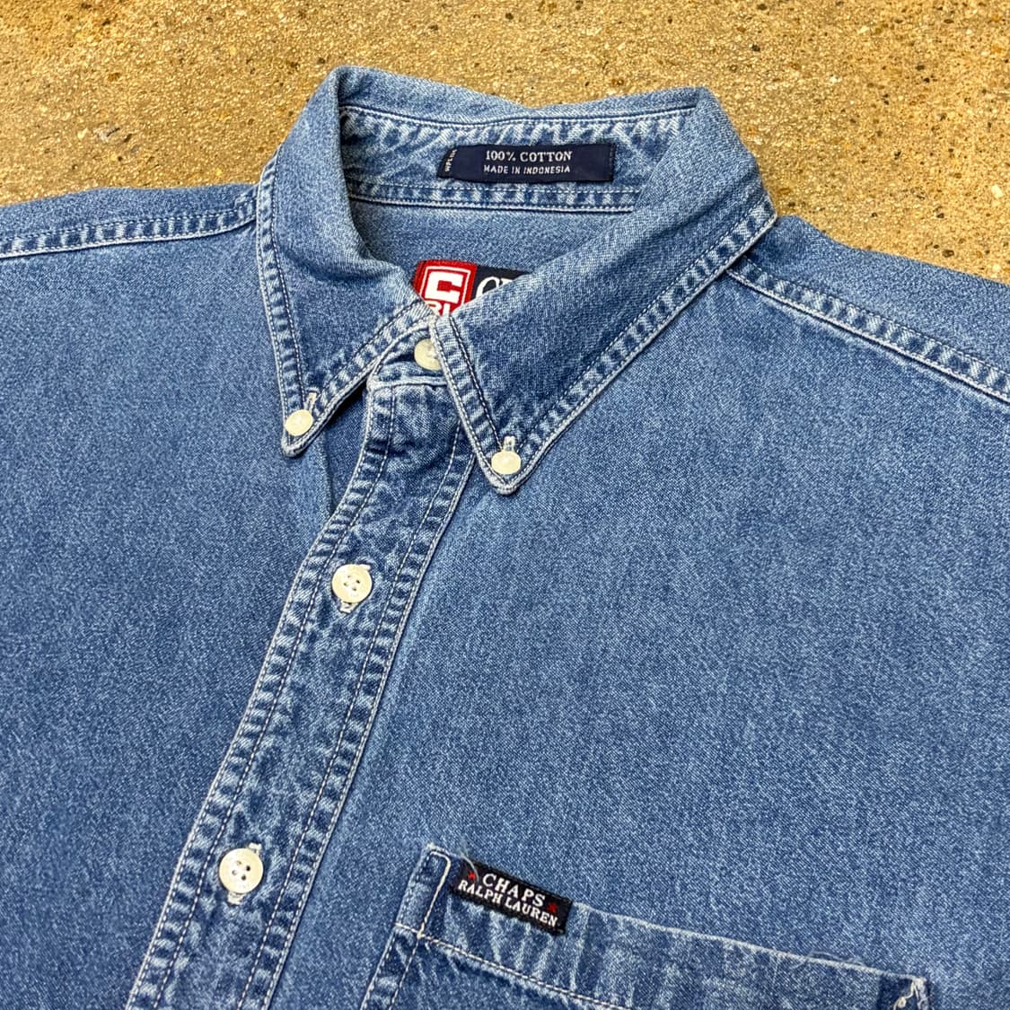 미국 빈티지 폴로랄프로렌 챕스 청남방 데님셔츠 청셔츠 상품이미지4