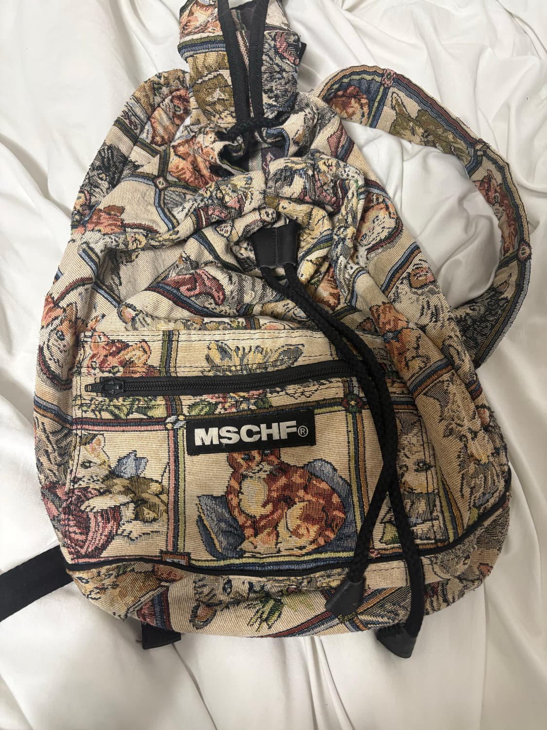 미스치프 캣 드로우 스트링 백 상품이미지1