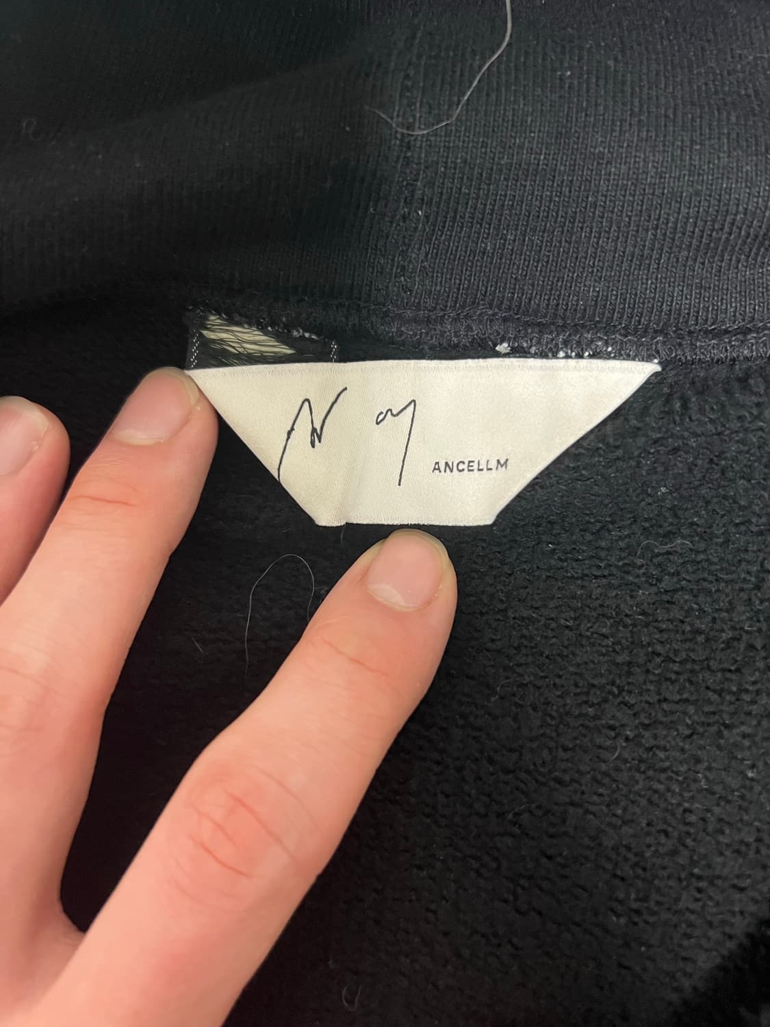 안셀름 over sweat coat hoodie black 상품이미지4