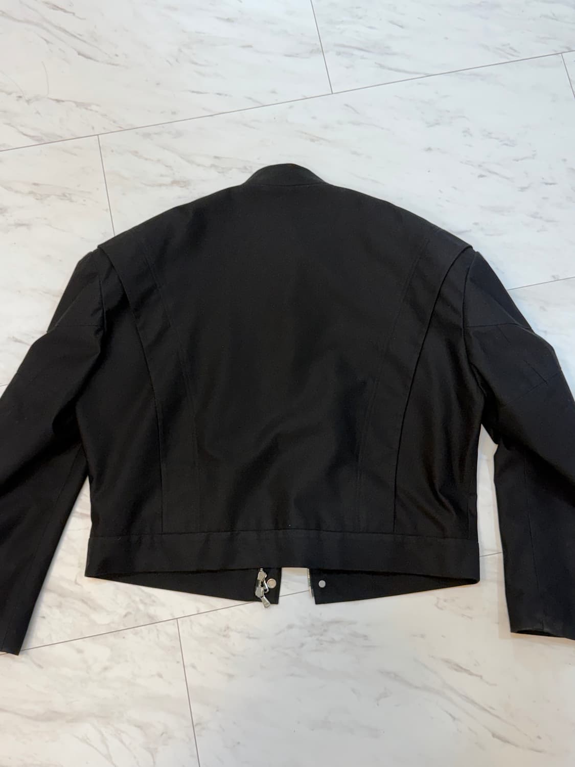 논노드 SS 크롭 라이더 자켓 매트블랙 상품이미지2